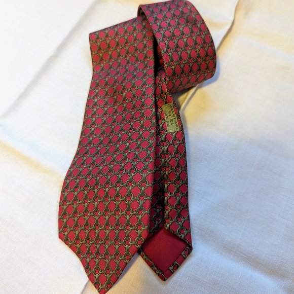 HERMES TIE 100% SILK MADE IN FRANCE - Picture 1 of 1